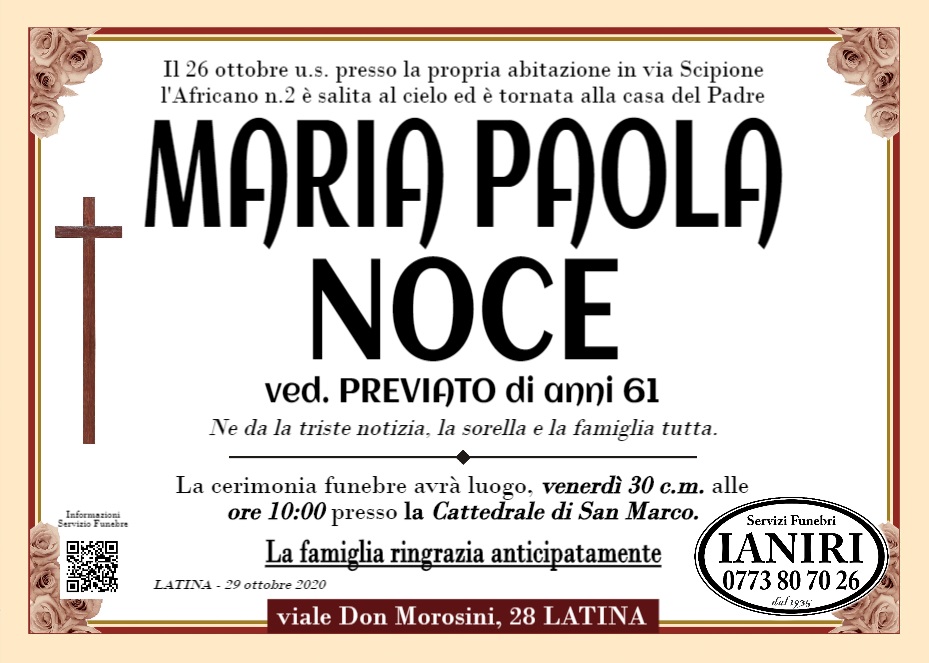 MANIFESTO NOCE